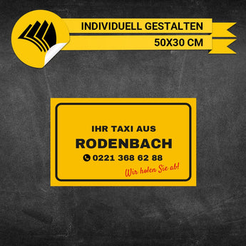 Werbeschild Taxi Klein - Bernd