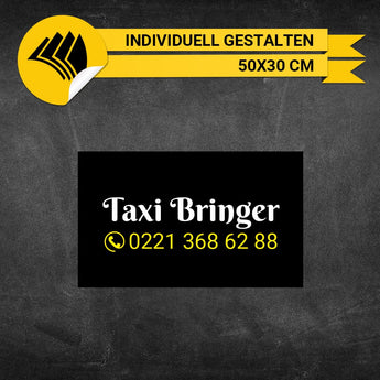 Werbeschild Taxi Klein - Feodor