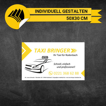 Werbeschild Taxi Klein - Jonas