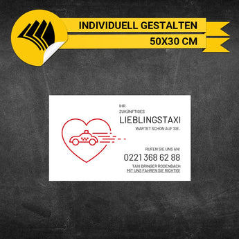 Werbeschild Taxi Klein - Lotti