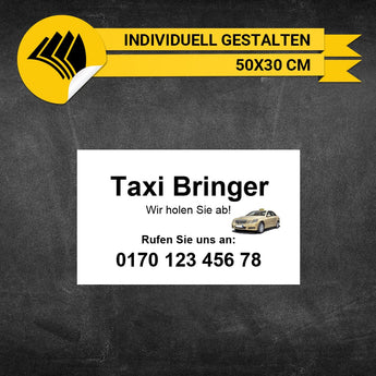 Werbeschild Taxi Klein - Roberto