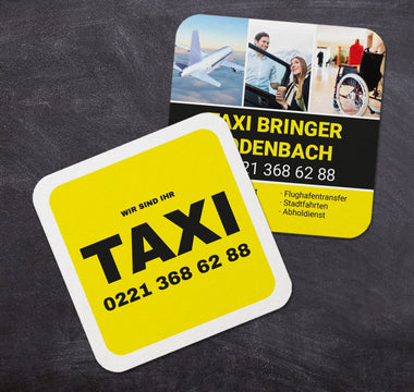 Bierdeckel – Kreative Werbung für Ihr Taxiunternehmen