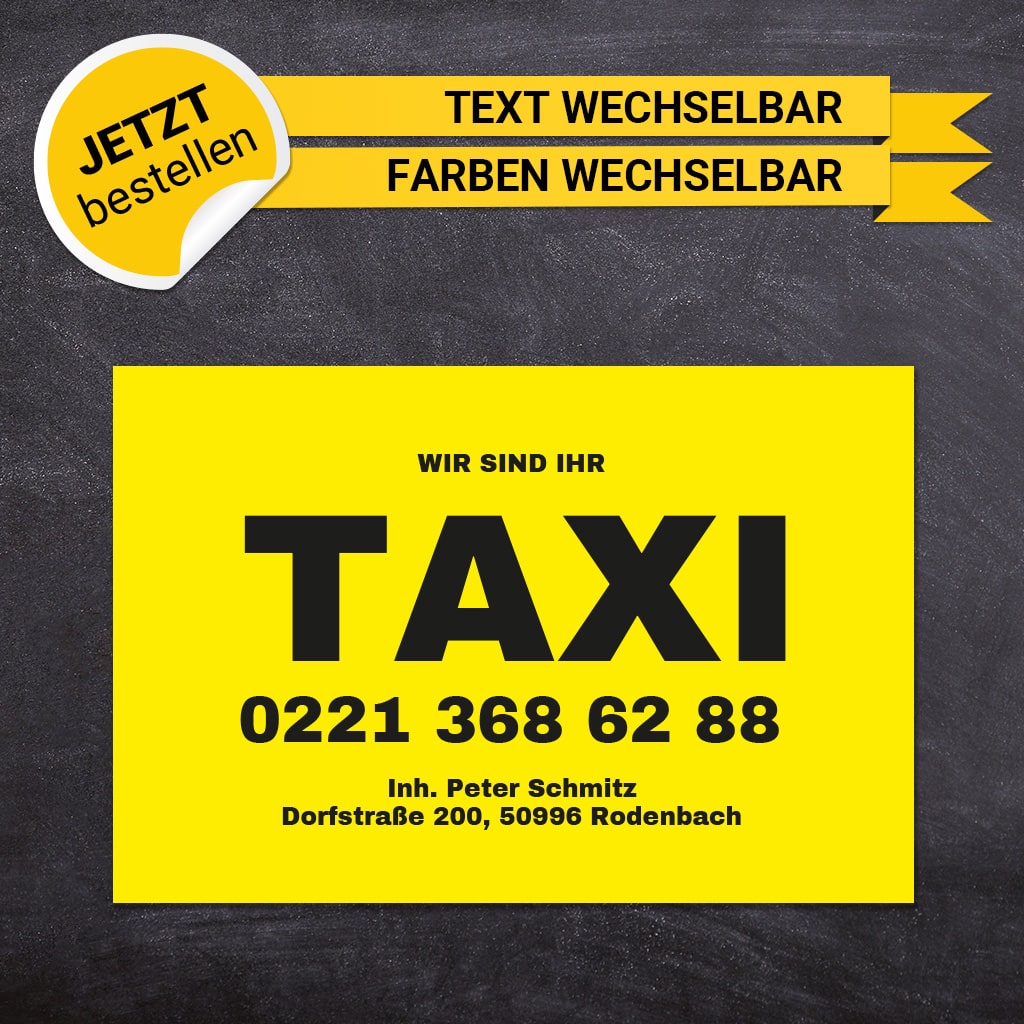 Adressaufkleber Taxi - Mario (Variante 2)