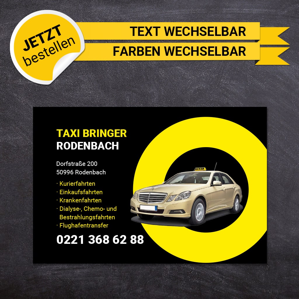 Adressaufkleber Taxi - Oskar (Variante 2)