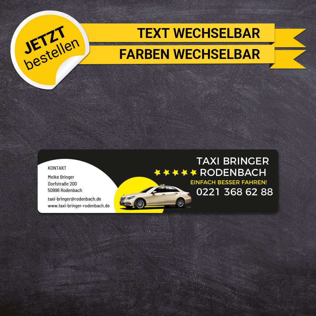 Betriebssitz-Schild Taxi Klein - Mareike