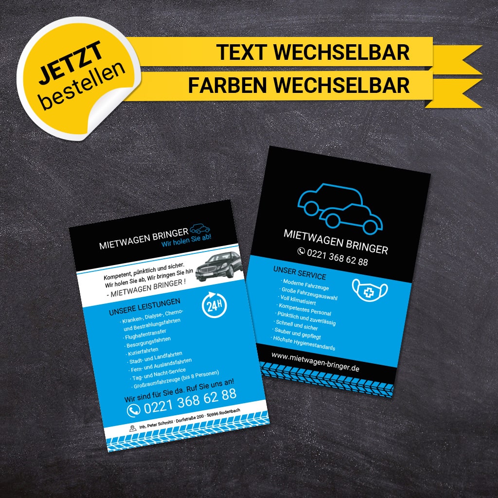 Flyer Mietwagen DIN A6 - Arnold