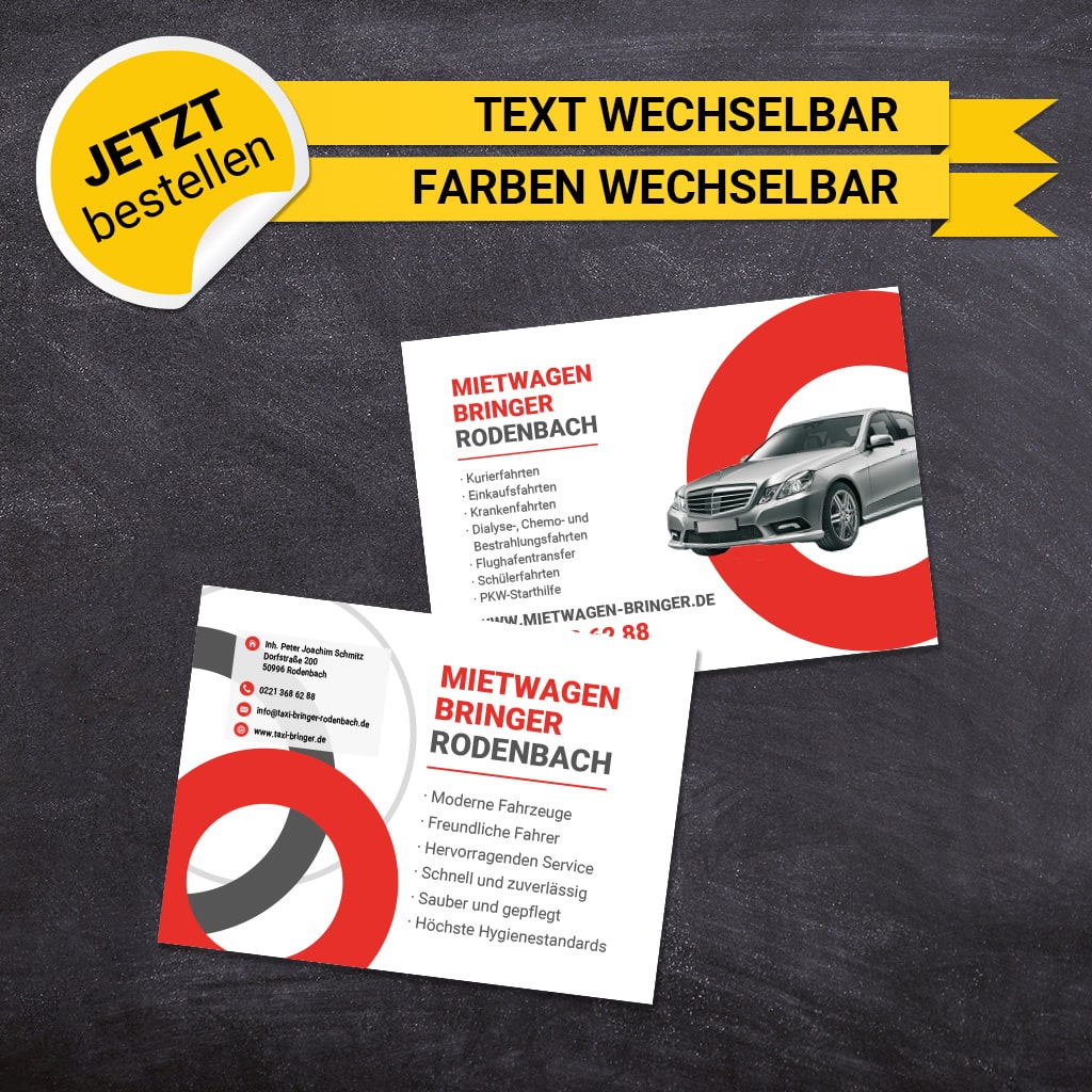 Flyer Mietwagen DIN A6 - Oskar