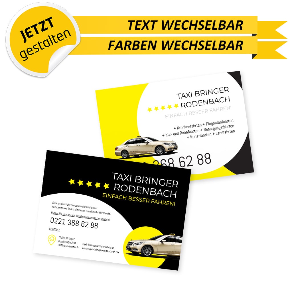 Flyer Taxi DIN A6 - Mareike (Vorderseite)