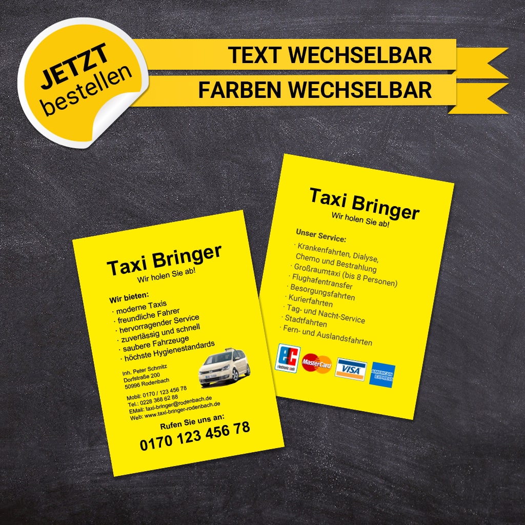 Flyer Taxi DIN A6 - Roberta