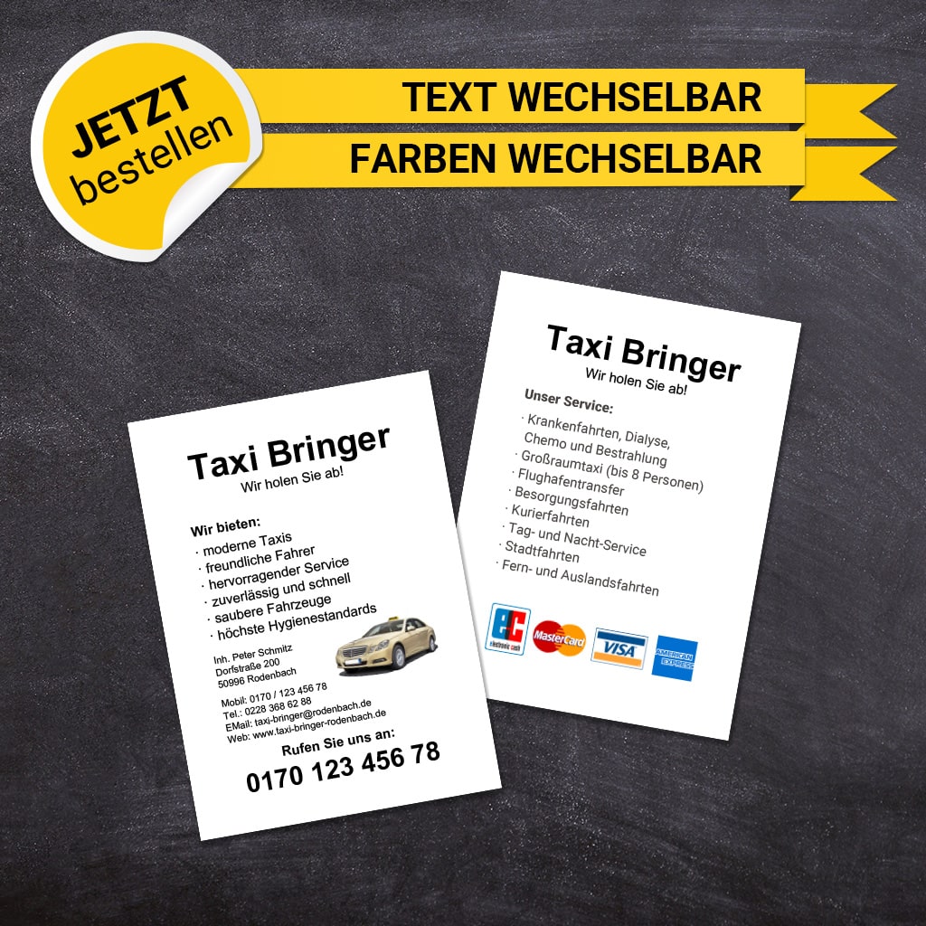 Flyer Taxi DIN A6 - Roberto