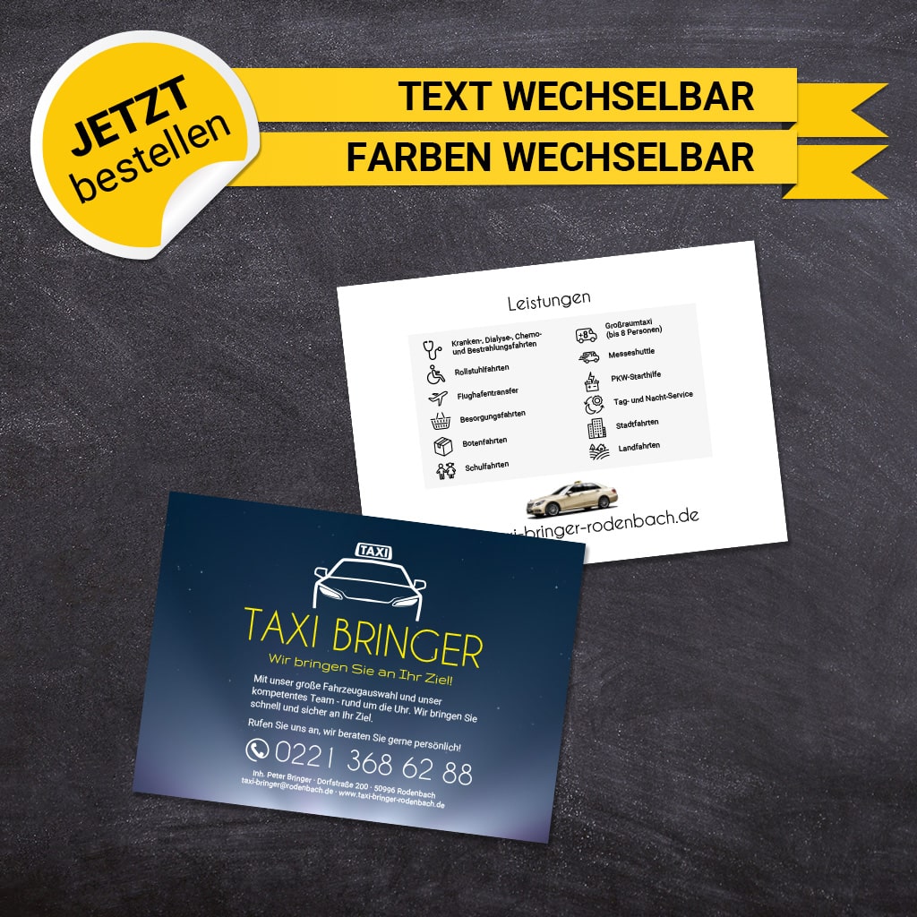 Flyer Taxi DIN A6 - Viktor