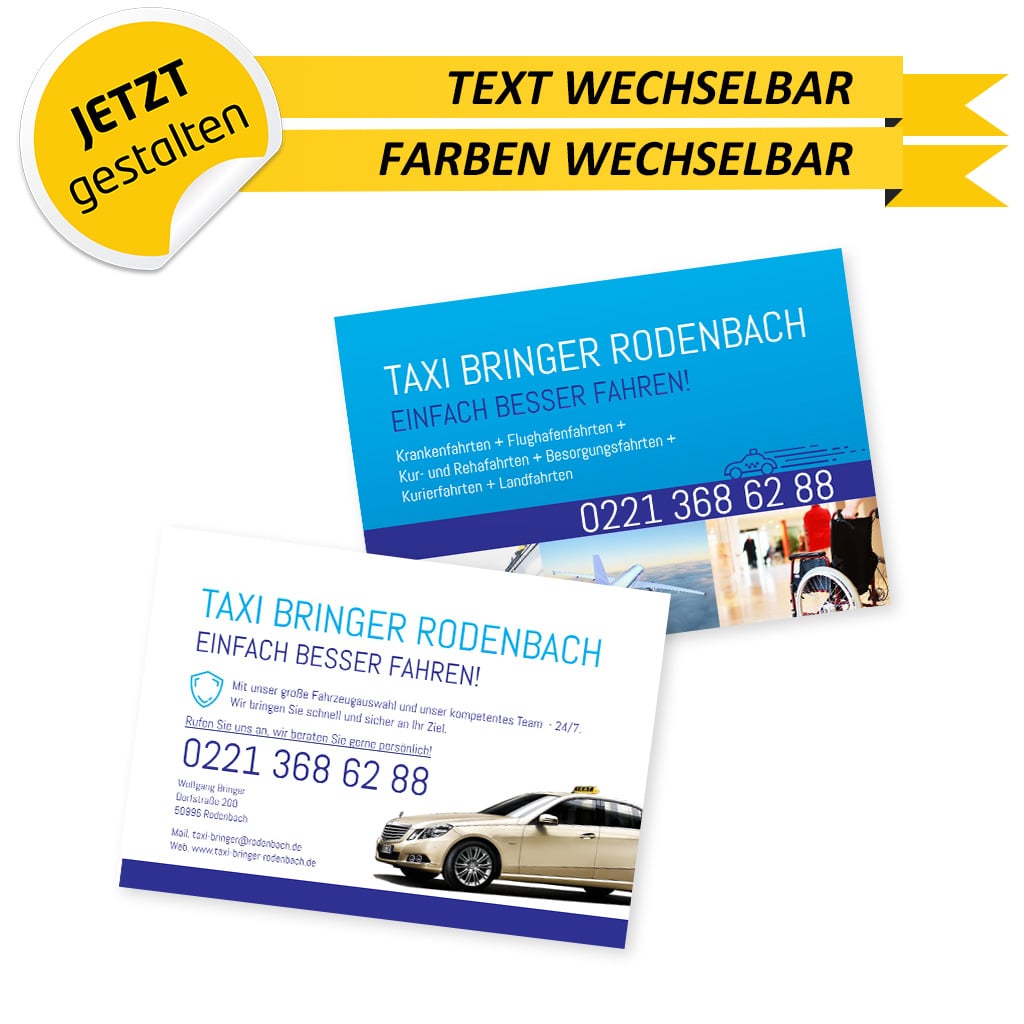 Flyer Taxi DIN A6 - Wolfgang (Vorderseite)