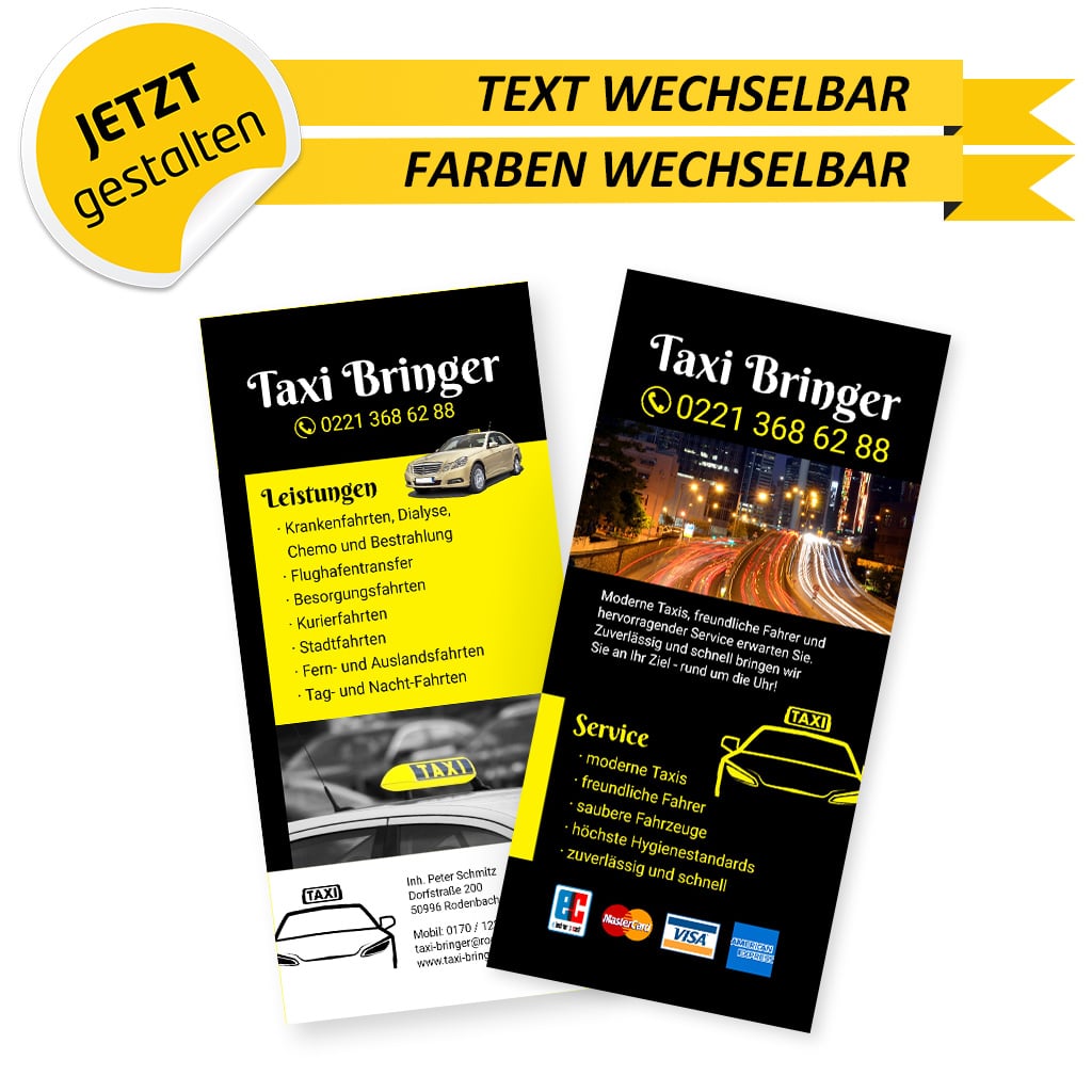 Flyer Taxi DIN Lang - Feodor (Vorderseite)