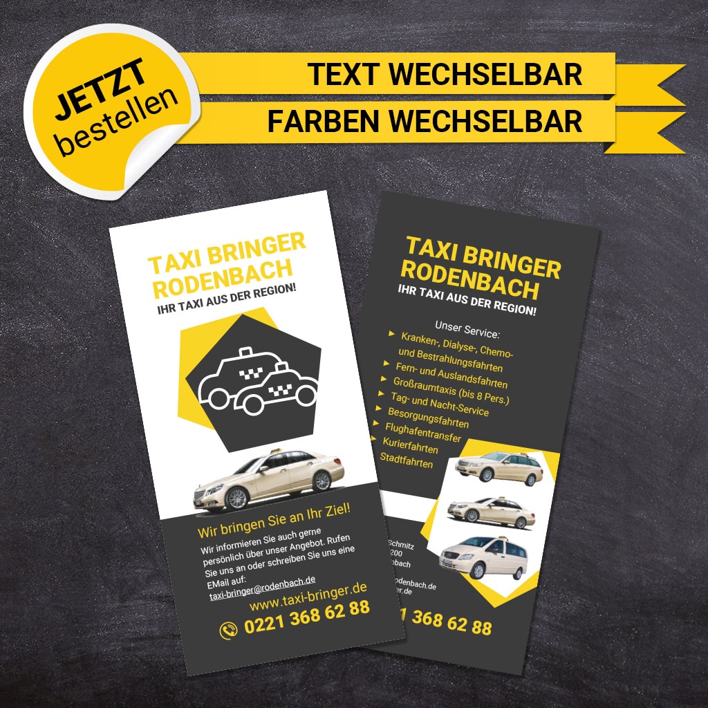 Flyer Taxi DIN Lang - Joachim