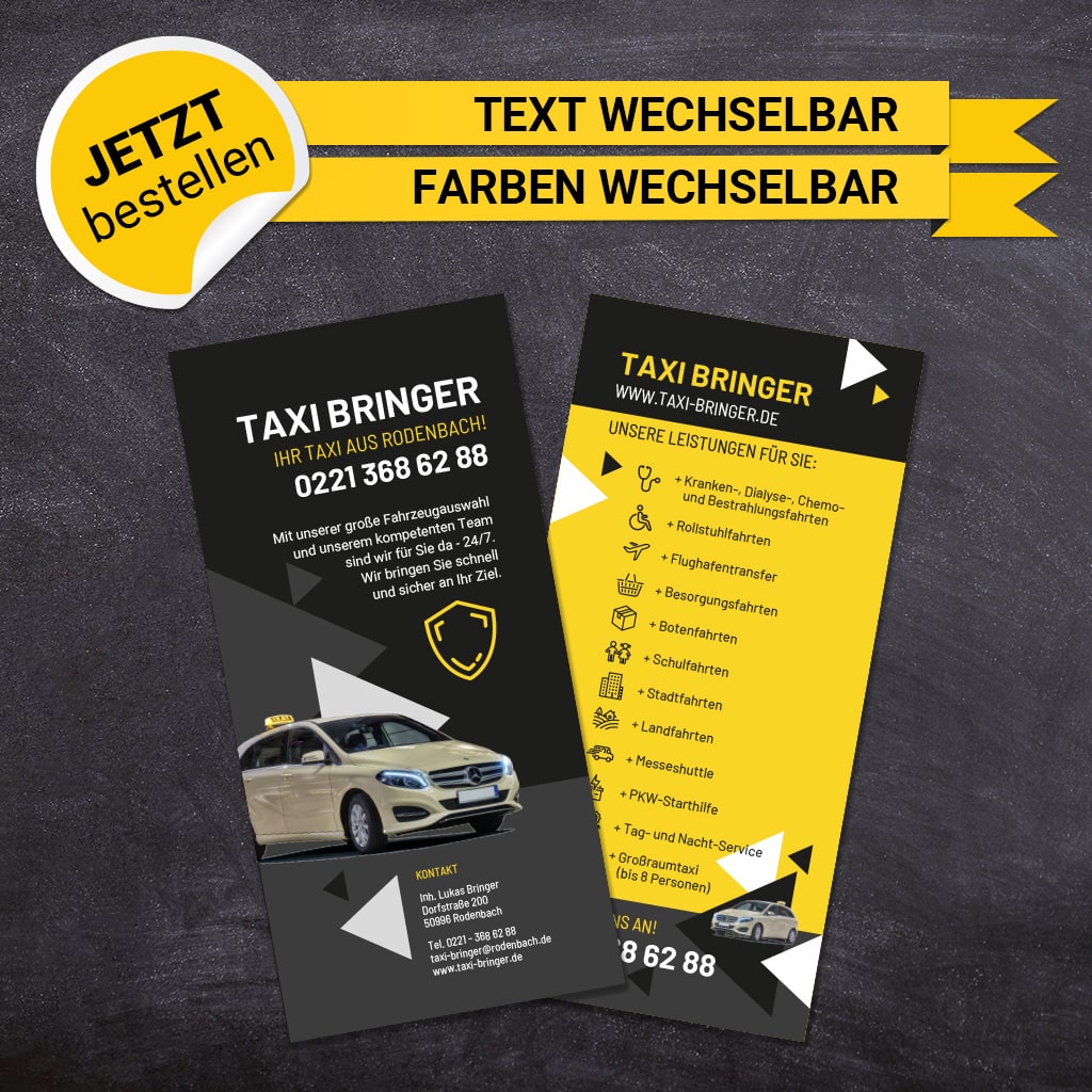 Flyer Taxi DIN Lang - Lukas