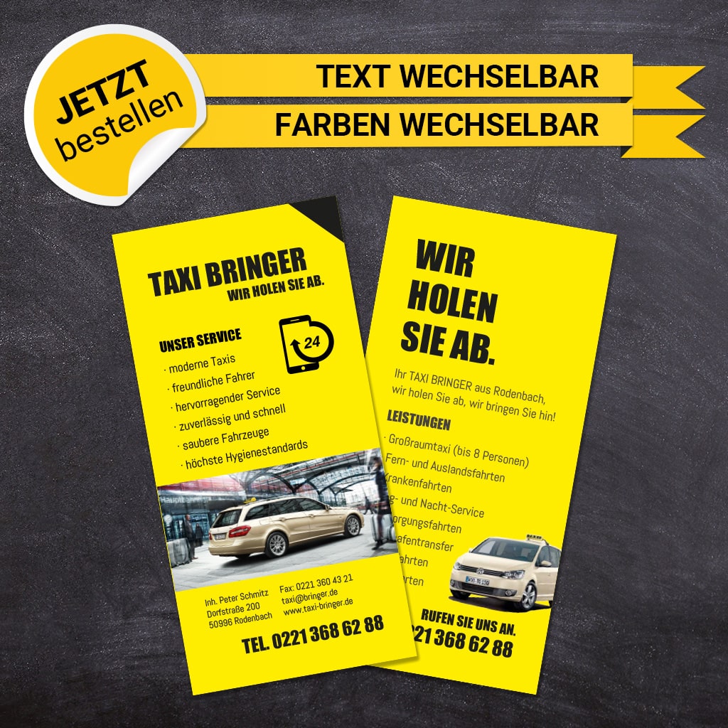 Flyer Taxi DIN Lang - Marius