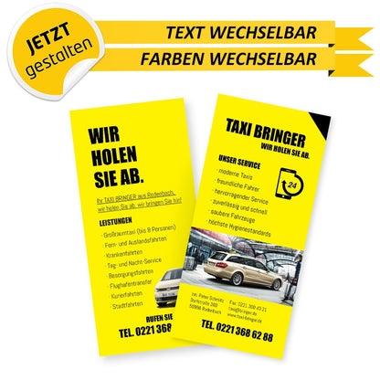 Flyer Taxi DIN Lang - Marius (Vorderseite)