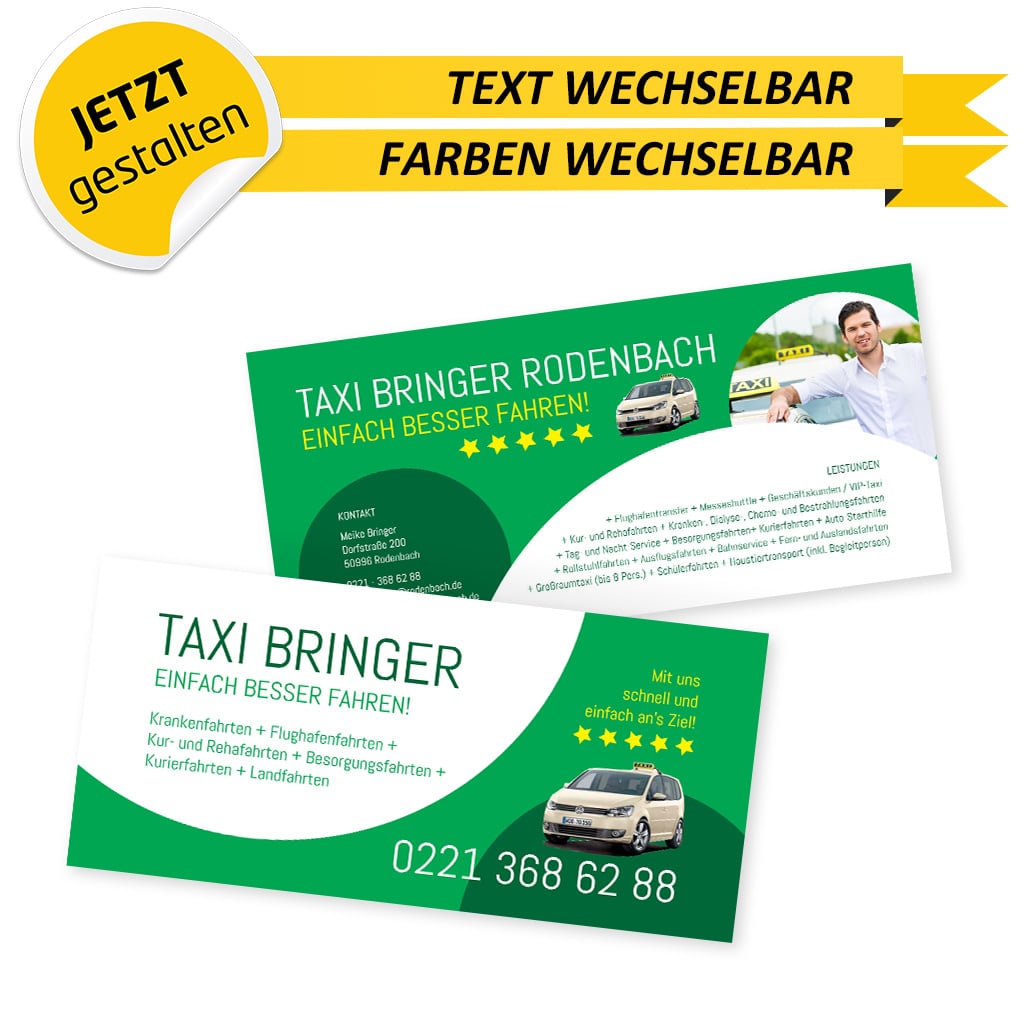 Flyer Taxi DIN Lang - Meike (Rückseite)