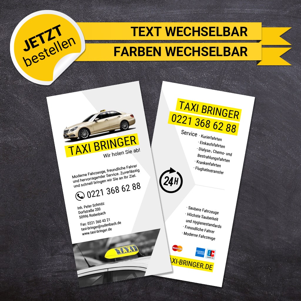 Flyer Taxi DIN Lang - René