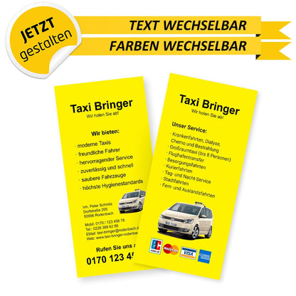 Flyer Taxi DIN Lang - Roberta (Rückseite)