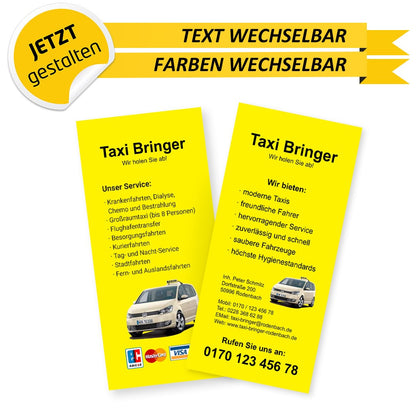 Flyer Taxi DIN Lang - Roberta (Vorderseite)