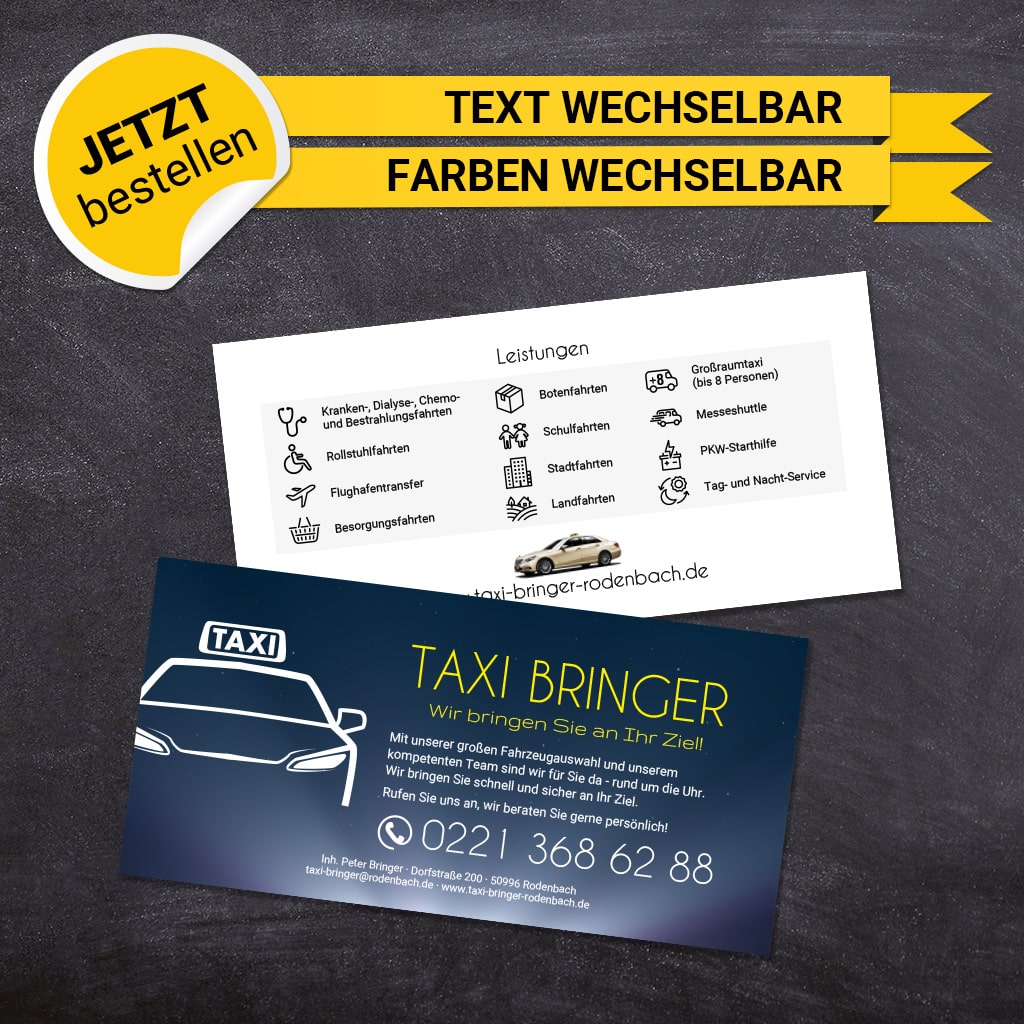 Flyer Taxi DIN Lang - Viktor