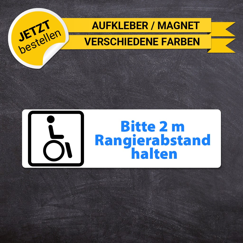 Hinweisschild - Rangierabstand (Blau)