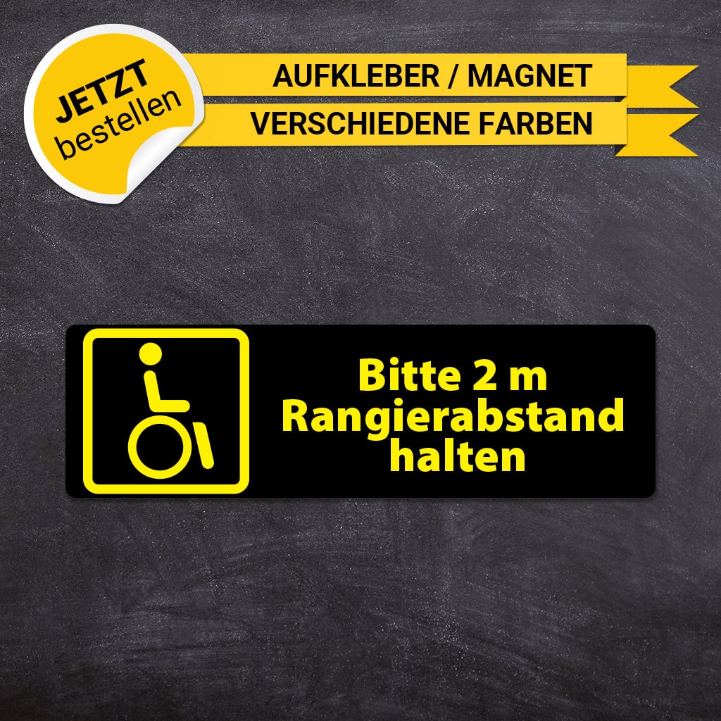 Hinweisschild - Rangierabstand (Gelb)