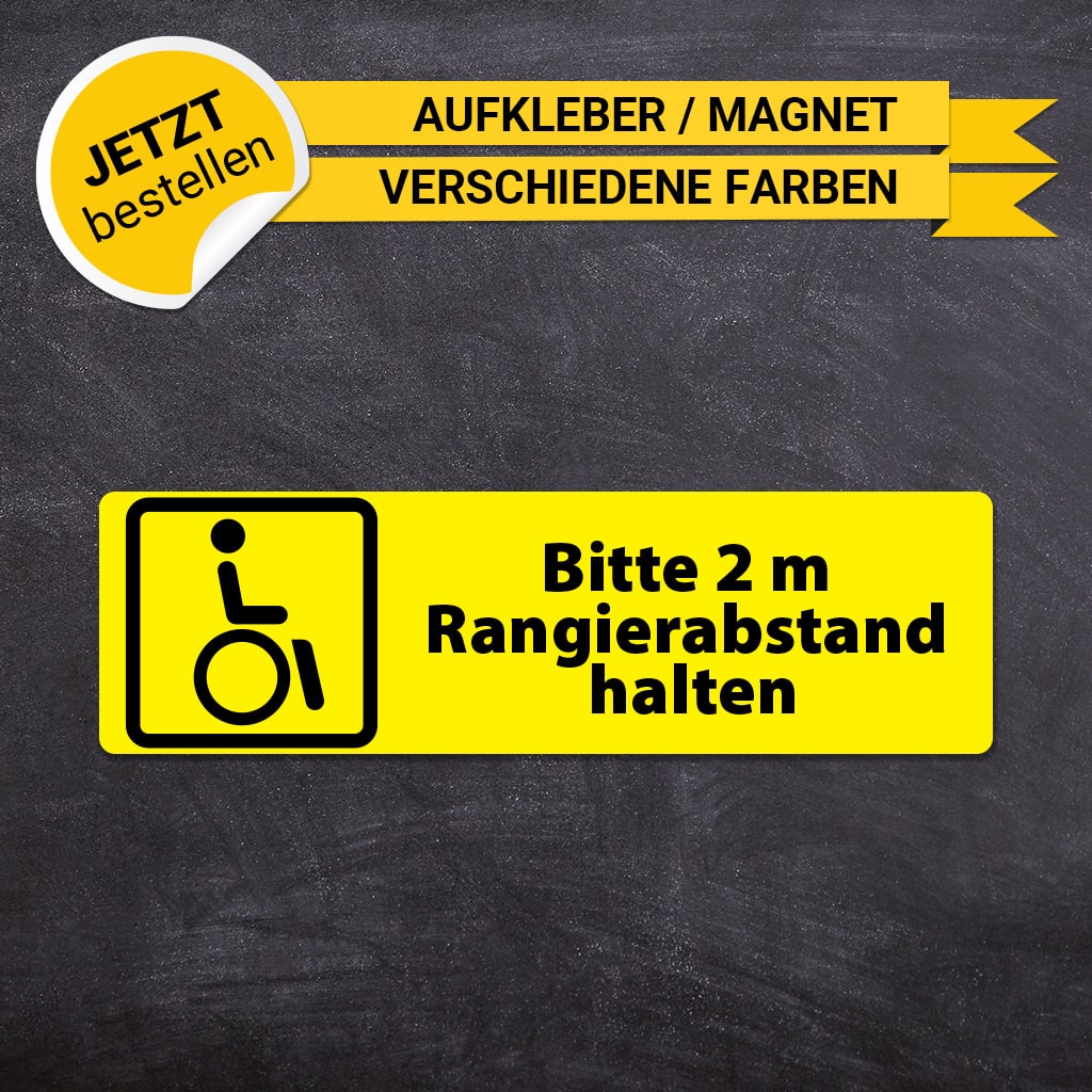 Hinweisschild - Rangierabstand (Schwarz-Gelb)