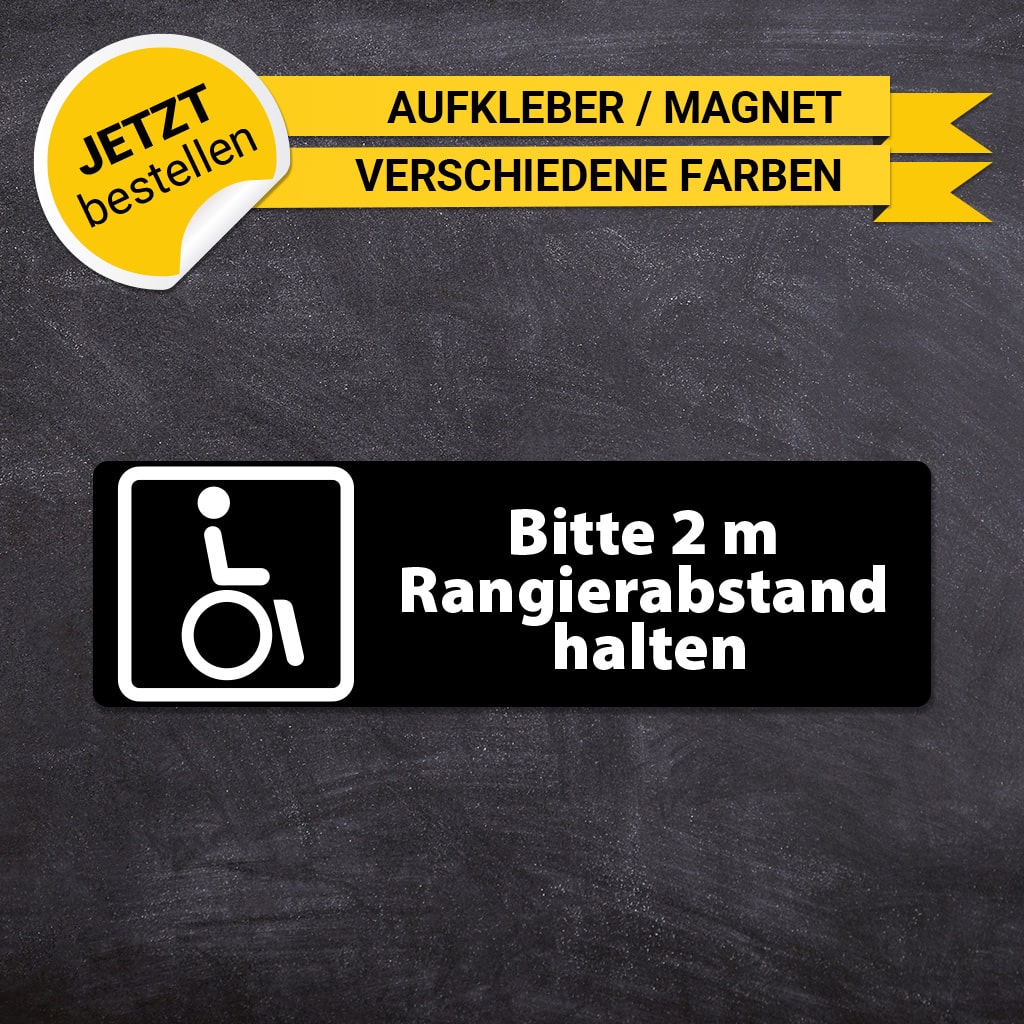 Hinweisschild - Rangierabstand (Weiß)