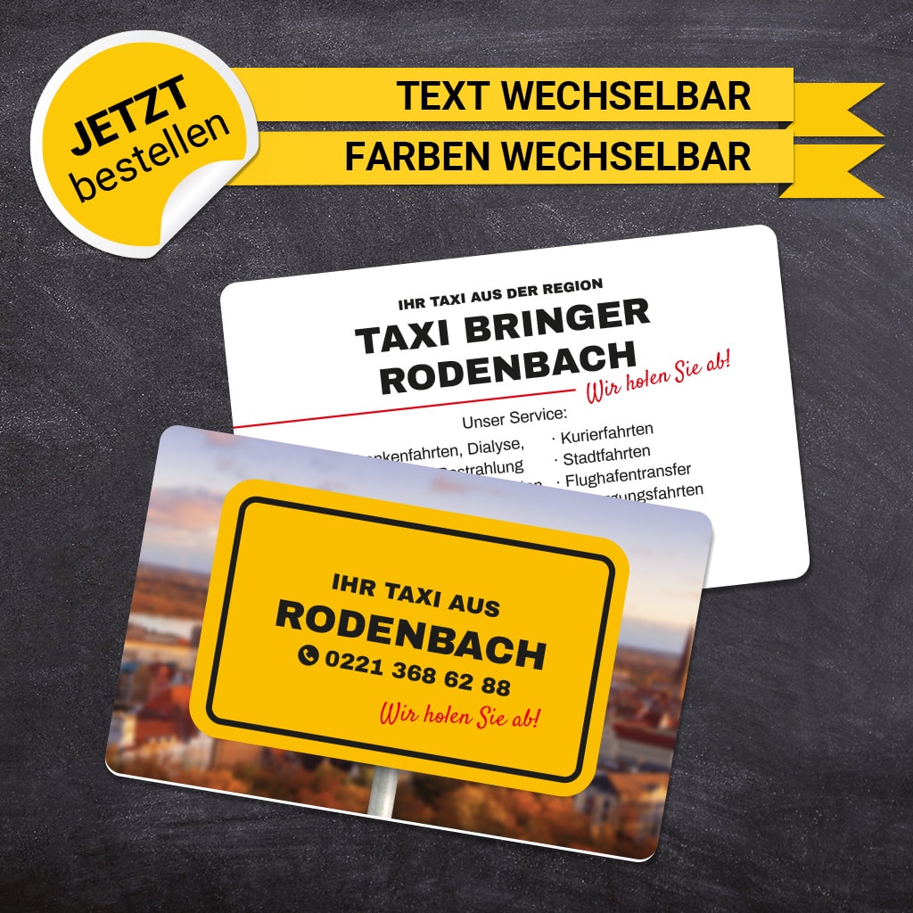 Plastikkarten Taxi - Bernd