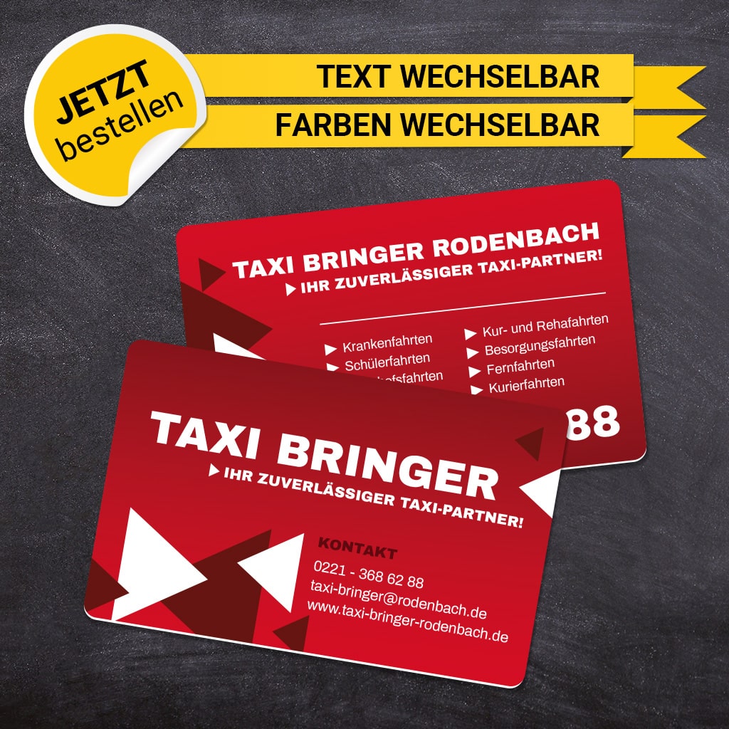 Plastikkarten Taxi - Fabian