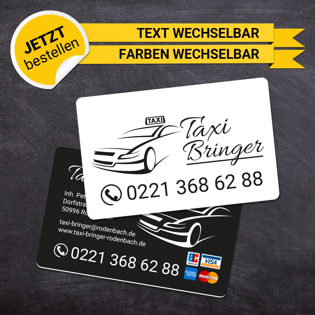 Plastikkarten Taxi - Feo (Rückseite)