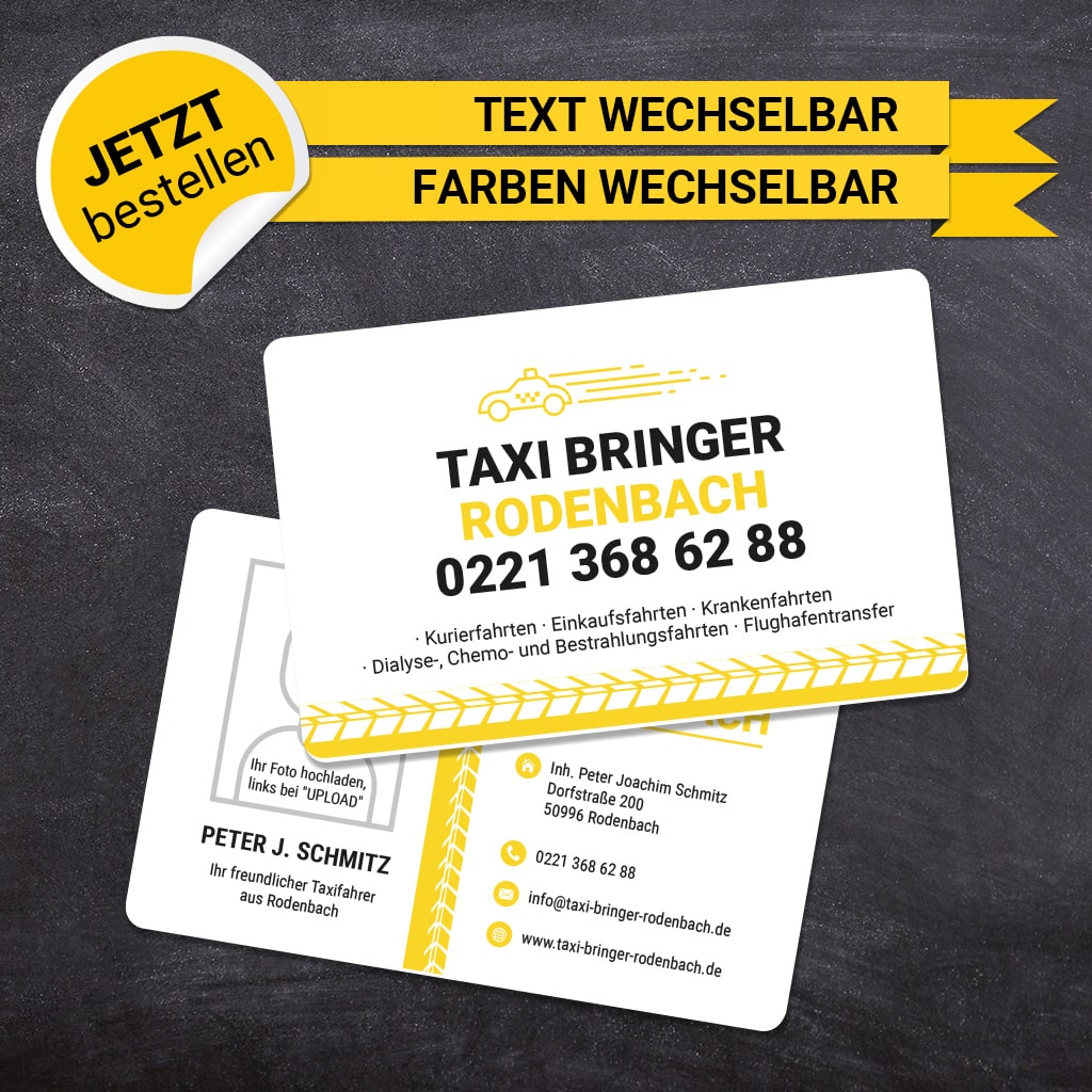 Plastikkarten Taxi - Fred (Rückseite)