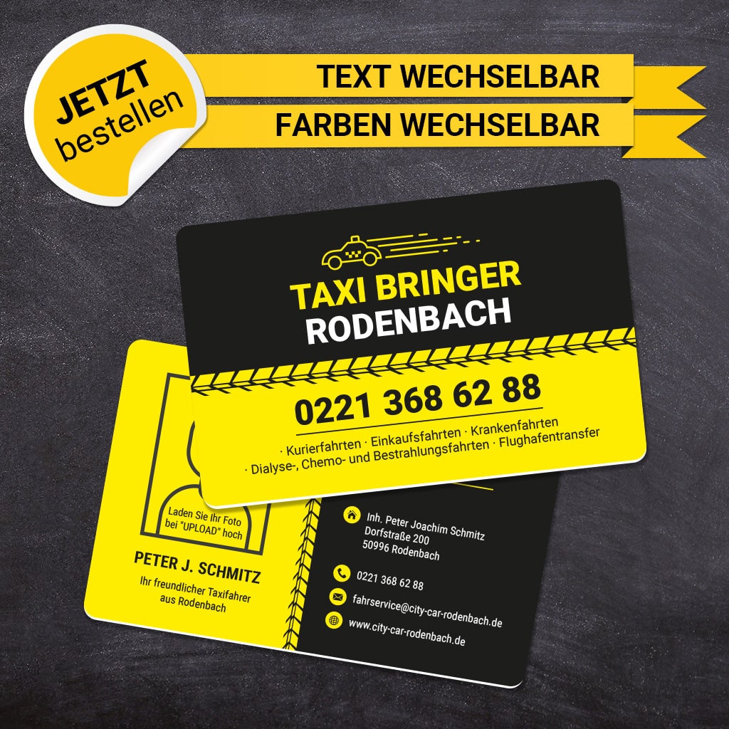 Plastikkarten Taxi - Frederick (Rückseite)