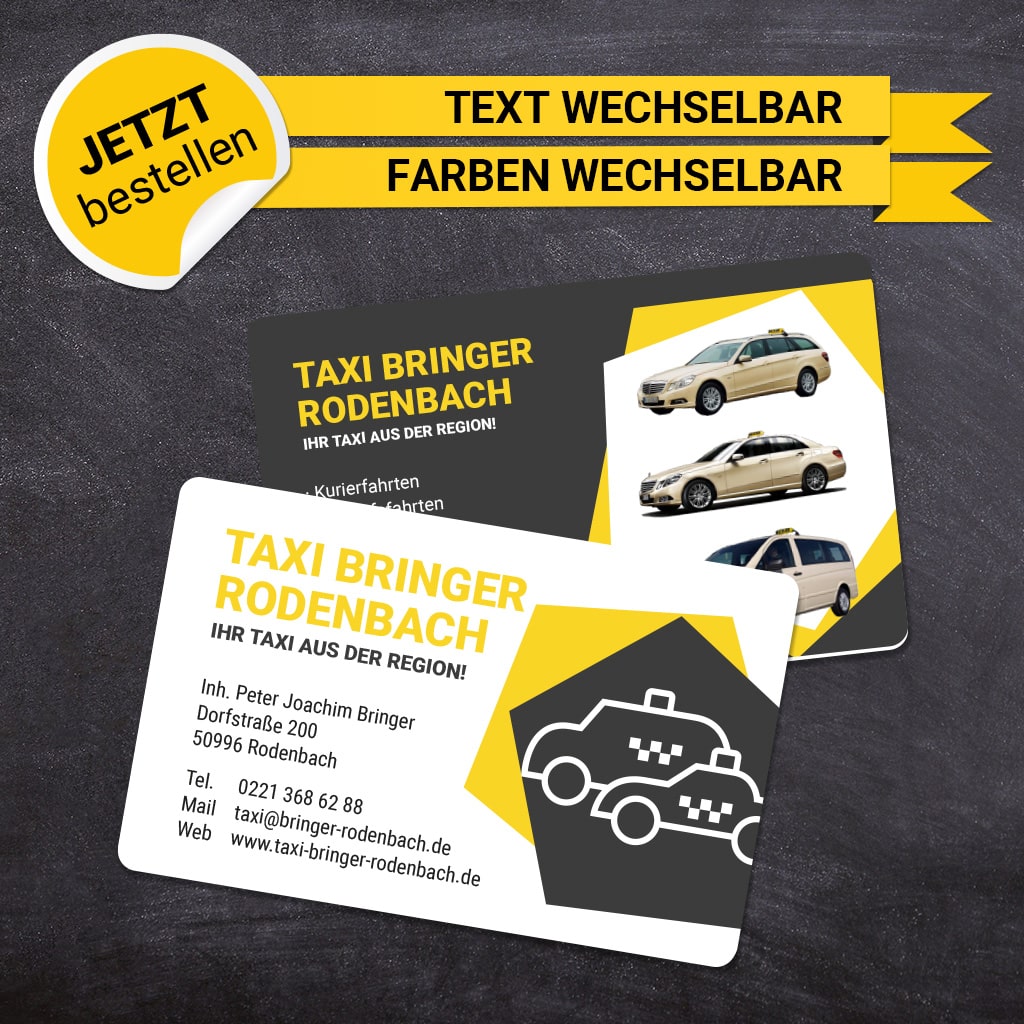 Plastikkarten Taxi - Joachim