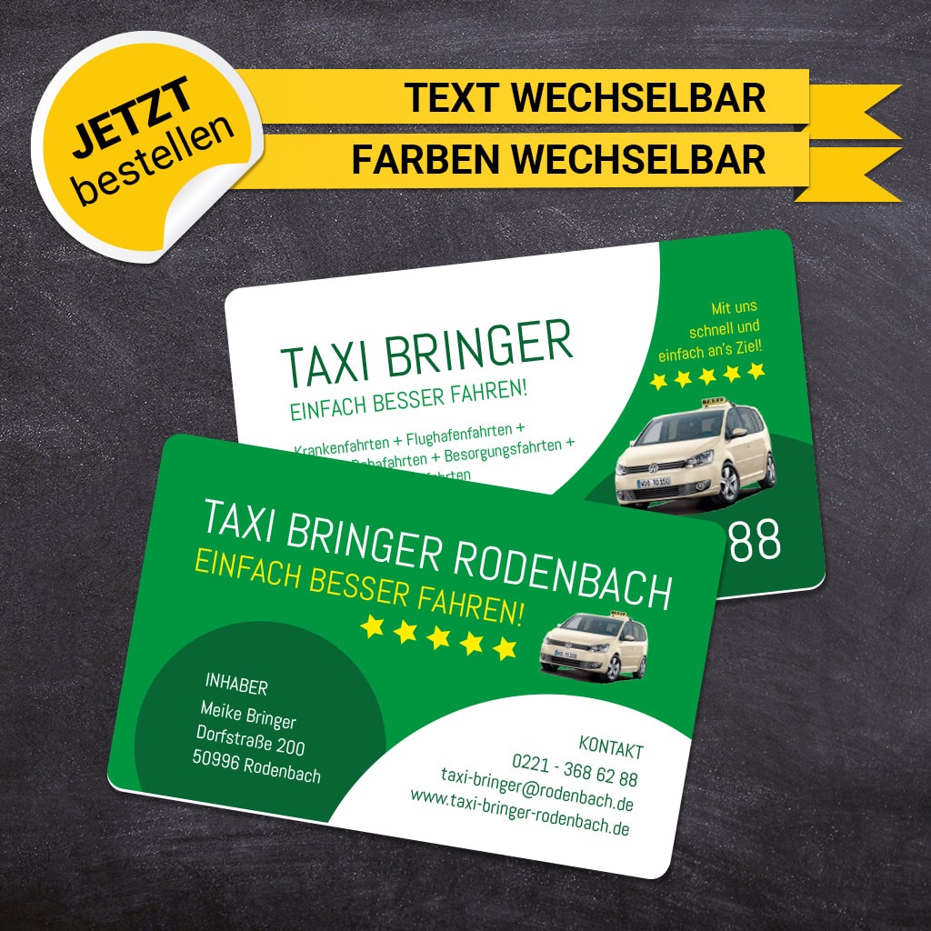 Plastikkarten Taxi - Meike