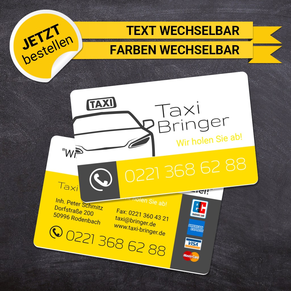 Plastikkarten Taxi - Nils (Rückseite)