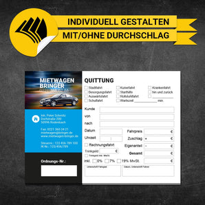 Quittungsblock Mietwagen - Leon