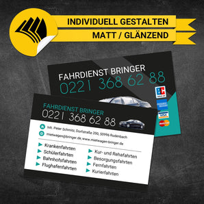 Visitenkarten Mietwagen - Leonardo