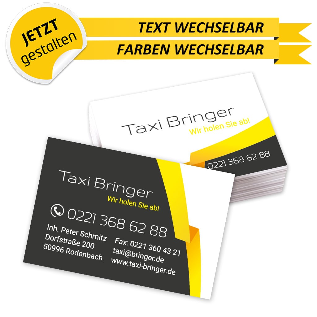 Visitenkarten Taxi - Alex (Vorderseite)