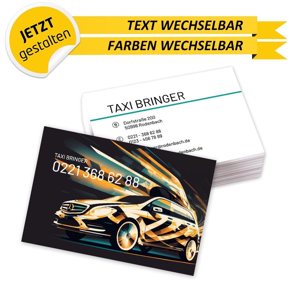 Visitenkarten Taxi - Charles (Rückseite)