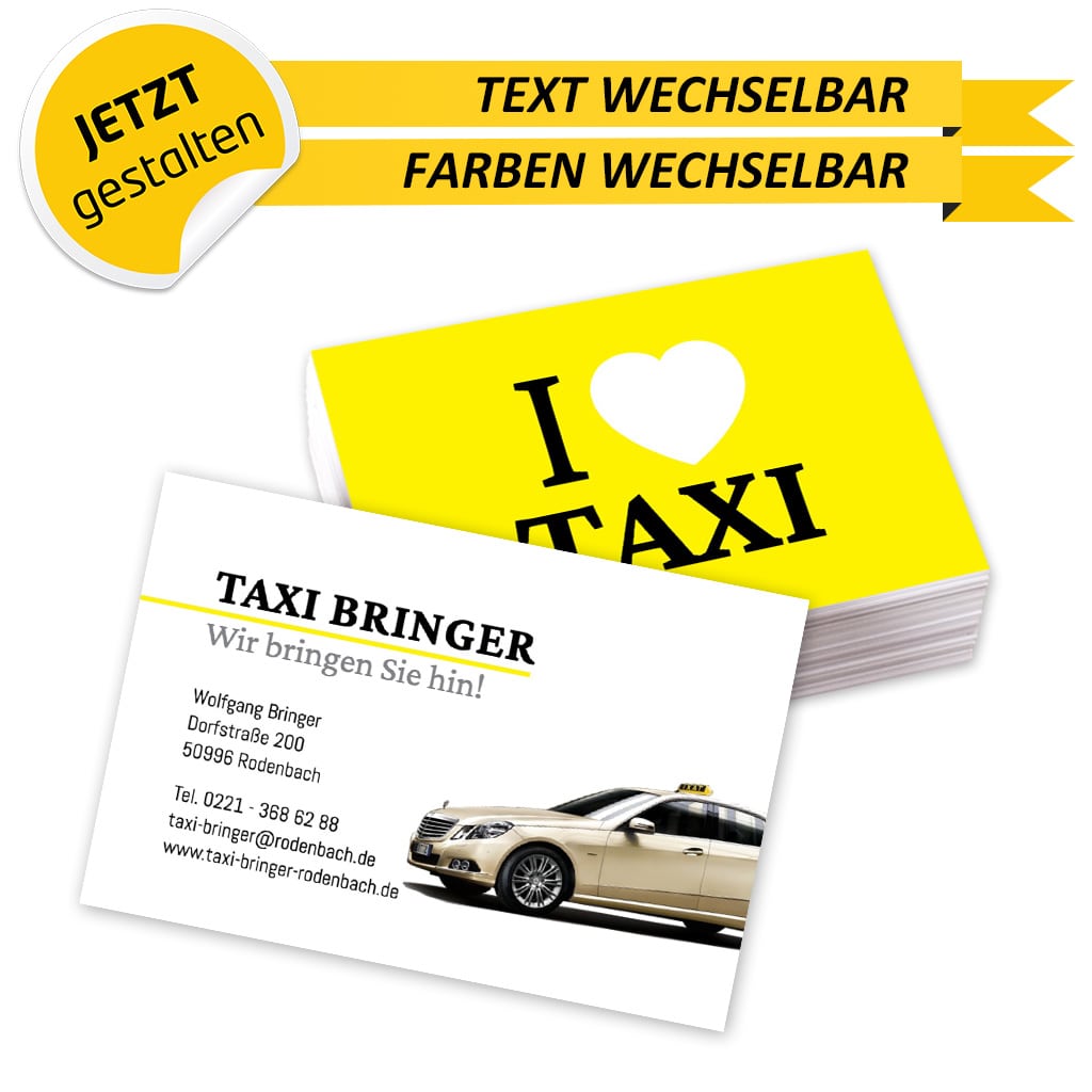 Visitenkarten Taxi - Charlie (Vorderseite)