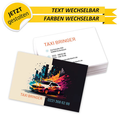 Visitenkarten Taxi - Emmelie (Rückseite)