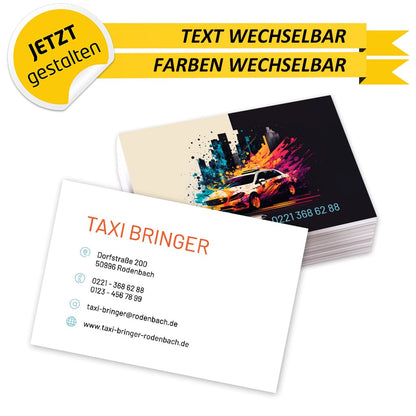 Visitenkarten Taxi - Emmelie (Vorderseite)