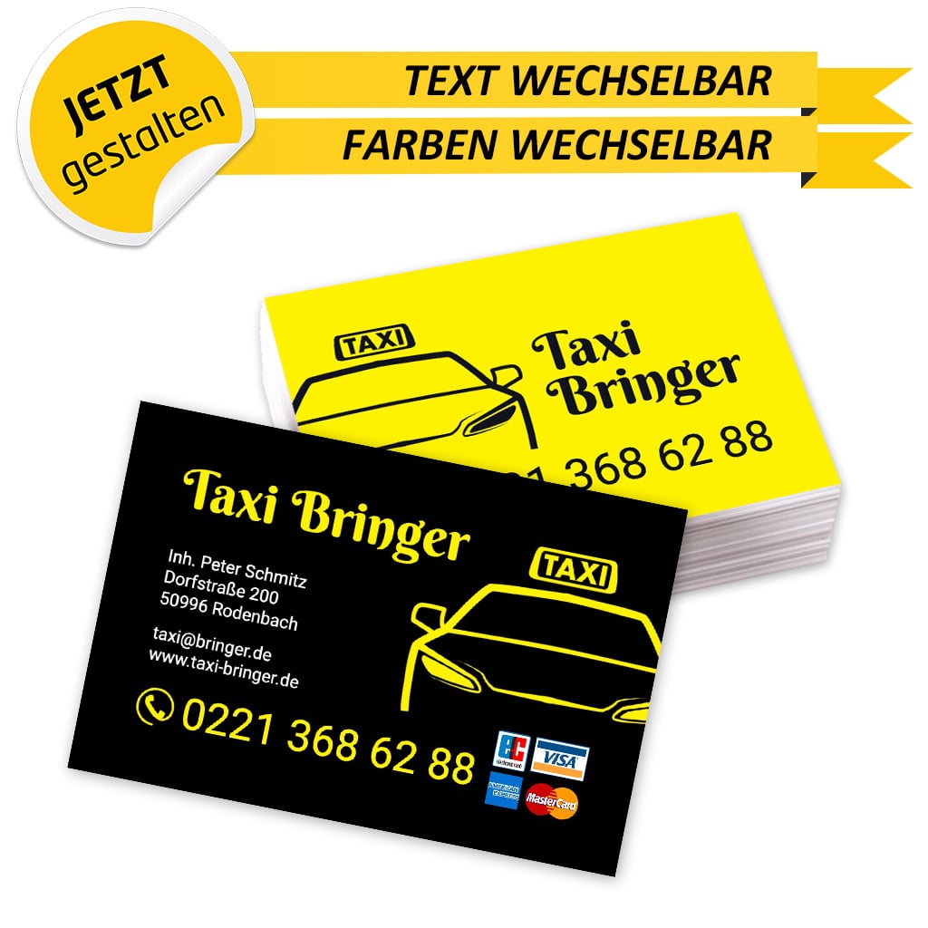 Visitenkarten Taxi - Feodor (Vorderseite)