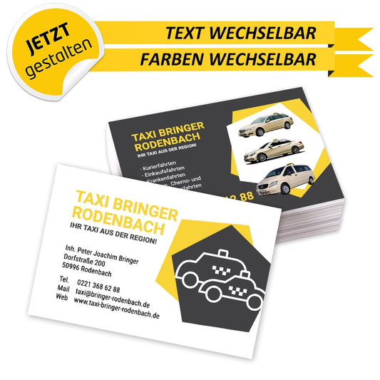 Visitenkarten Taxi - Joachim (Vorderseite)