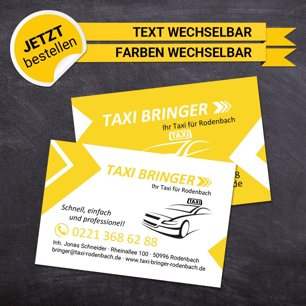 Visitenkarten Taxi - Jonas