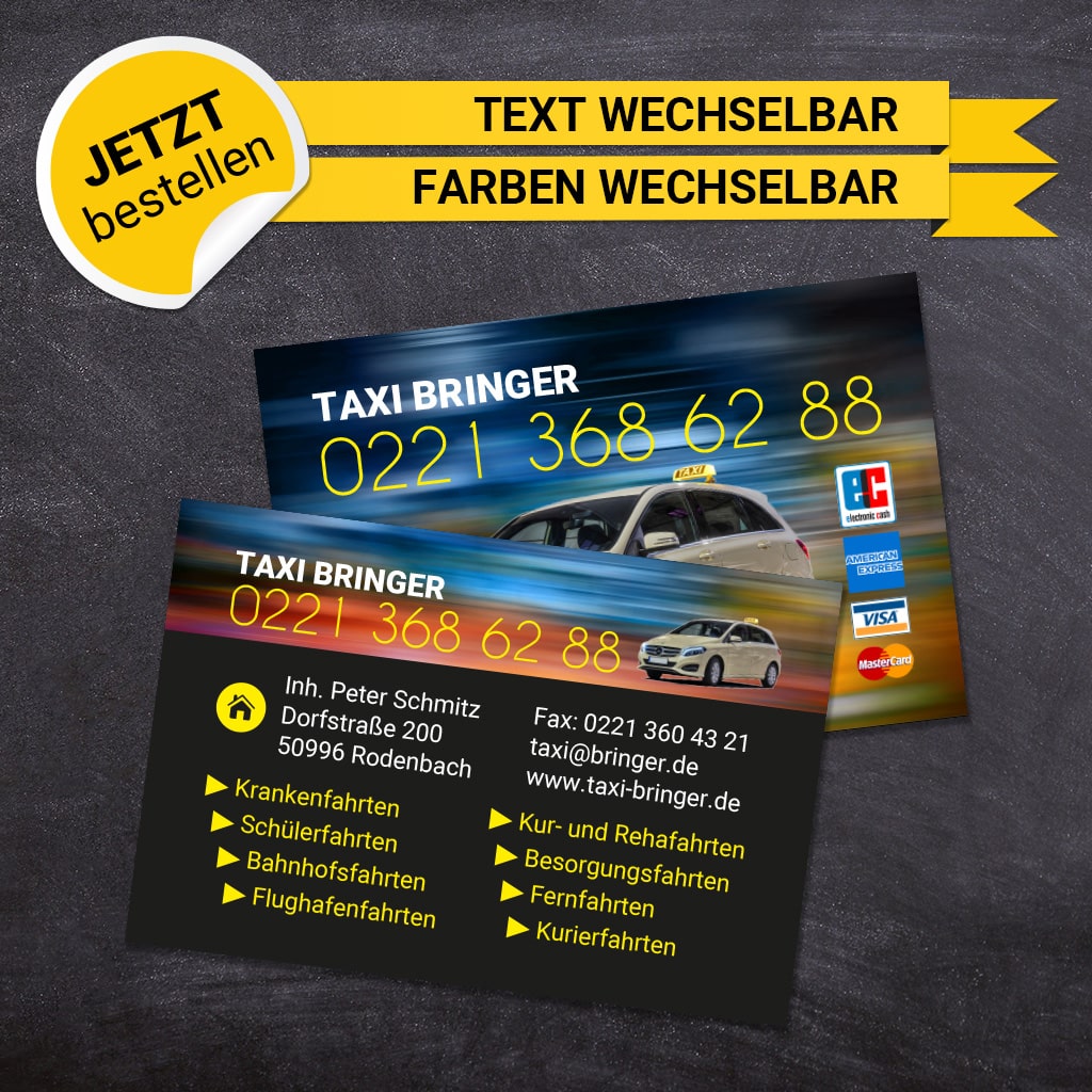 Visitenkarten Taxi - Leon
