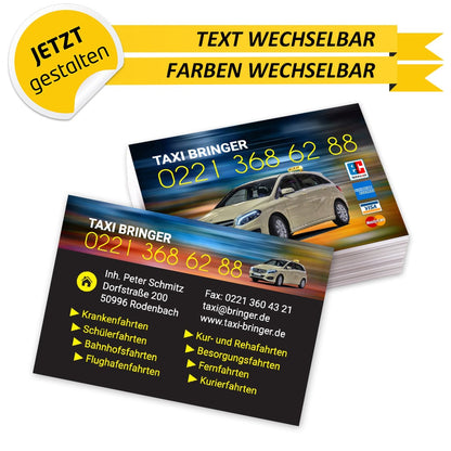 Visitenkarten Taxi - Leon (Vorderseite)